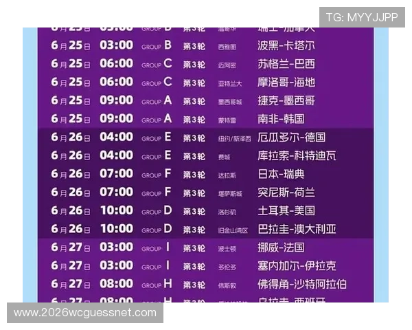 2026年世界杯时间表完整版，提前了解比赛时间和重要赛事日程